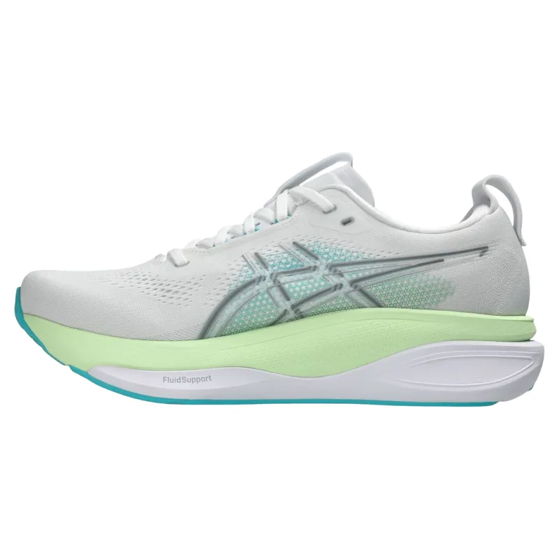 Asics Gel-Kayano 33 Men's Running Shoes - White/Energy Aqua-1