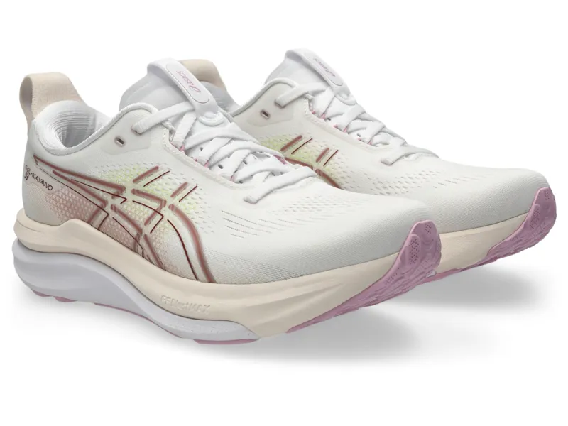 Asics Gel-Kayano 33 Women's Running Shoes - White/Hazy Lilac-1