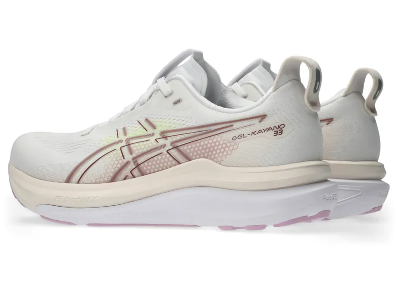 Asics Gel-Kayano 33 Women's Running Shoes - White/Hazy Lilac-2