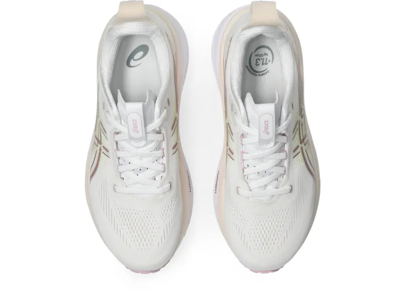 Asics Gel-Kayano 33 Women's Running Shoes - White/Hazy Lilac-5