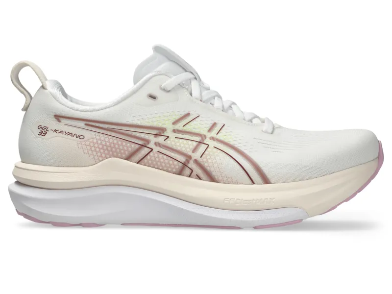 Asics Gel-Kayano 33 Women's Running Shoes - White/Hazy Lilac