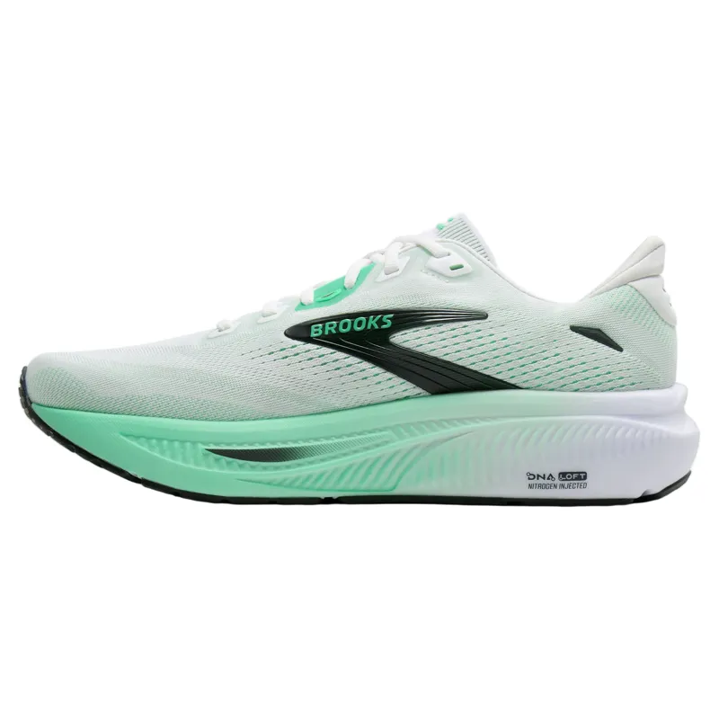 Brooks Ghost 18 Men's Running Shoes - White/Spring Bud/Spruce-4