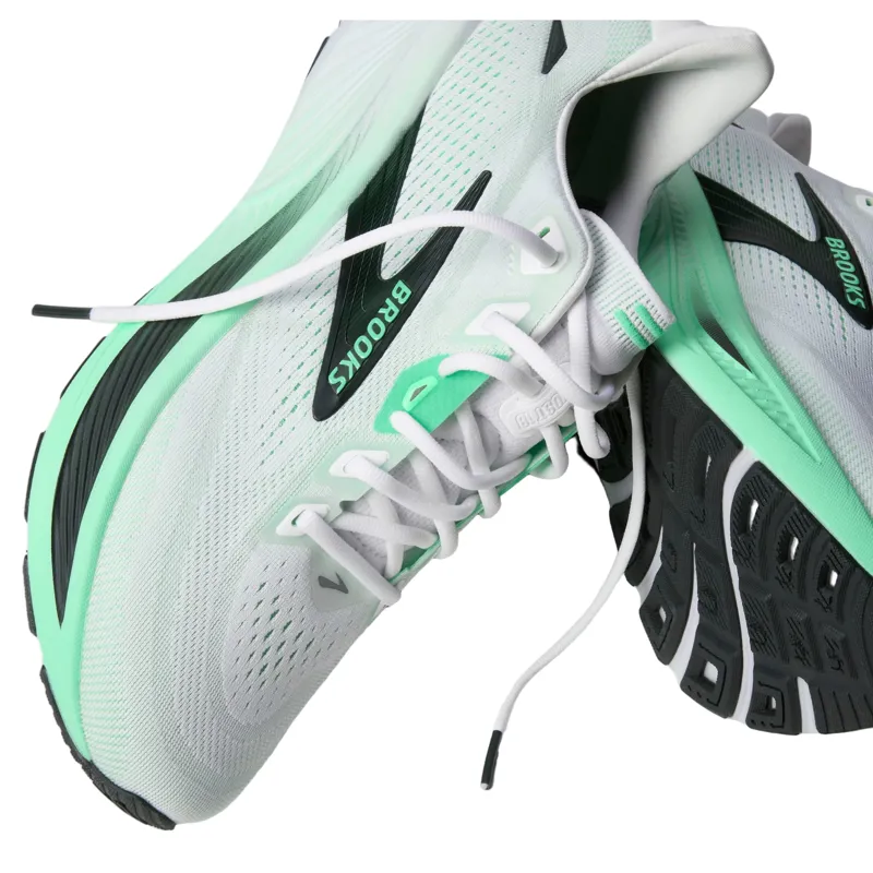 Brooks Ghost 18 Men's Running Shoes - White/Spring Bud/Spruce-1