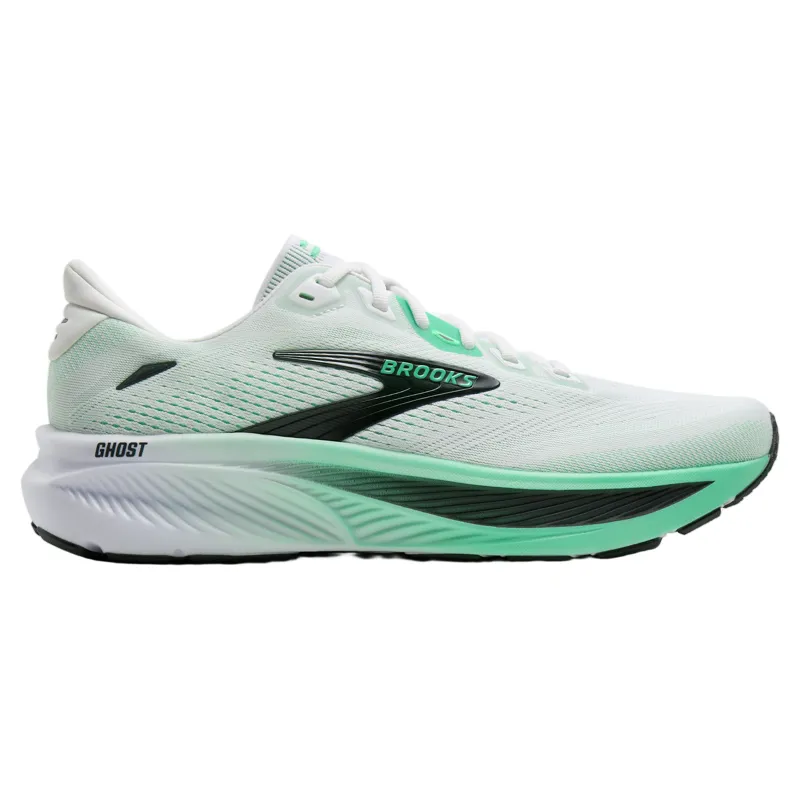 Brooks Ghost 18 Men's Running Shoes - White/Spring Bud/Spruce