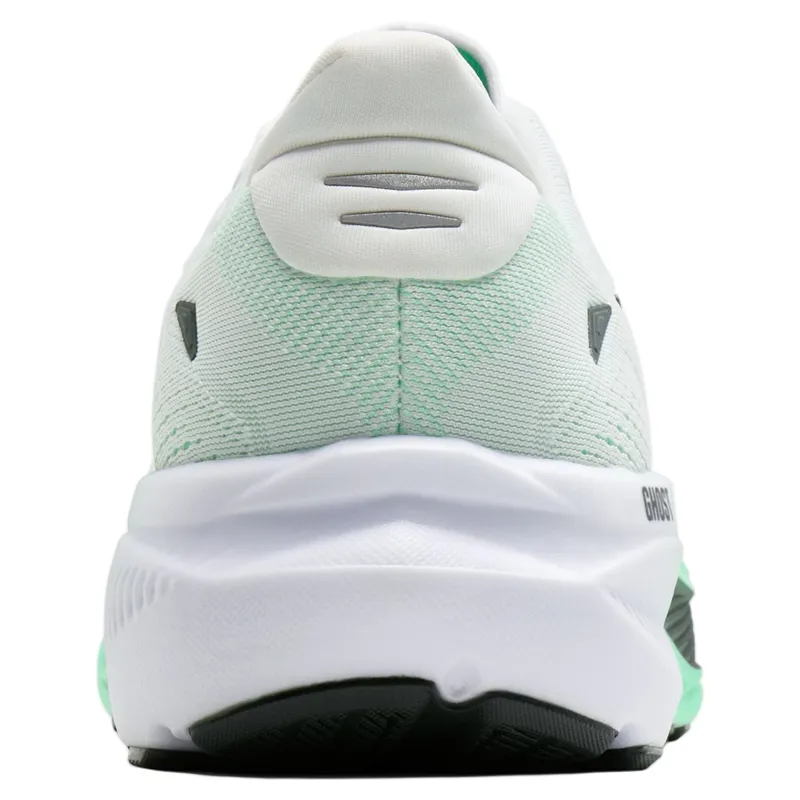 Brooks Ghost 18 Men's Running Shoes - White/Spring Bud/Spruce-5