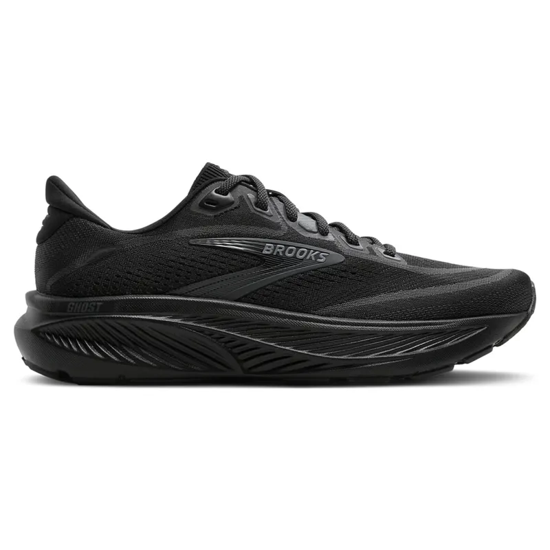 Brooks Ghost 18 Wide 1D Women's Running Shoes - Black/Black/Ebony