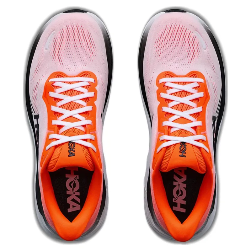 Hoka Clifton 11 Wide Men's Running Shoes - Neon Tangerine/Frost-5