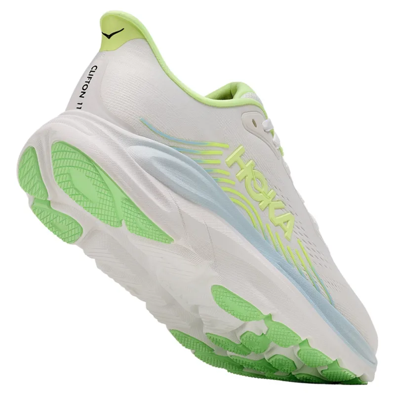 Hoka Clifton 11 Women's Running Shoes - Frost/Neon Yuzu-6