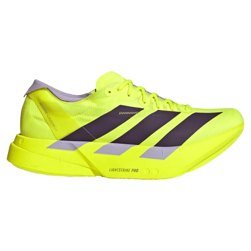 Adidas Adizero Adios Pro 4 Men's Running Shoes - Yellow/Aurora/Plum