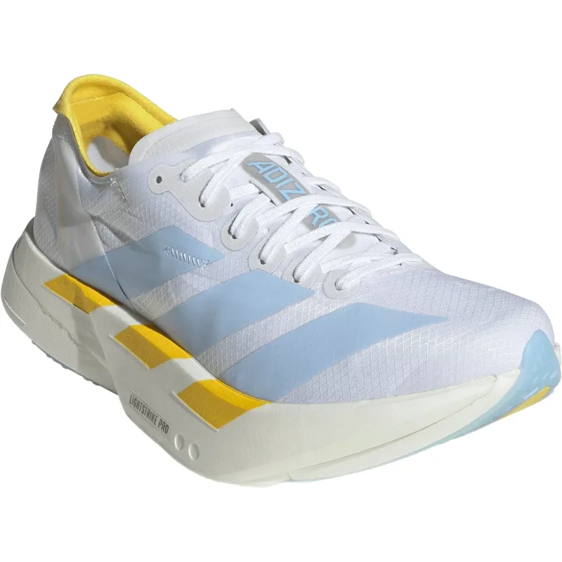 Adidas Adizero Adios Pro 4 Women's Running Shoes - White/Blue/Yellow-2