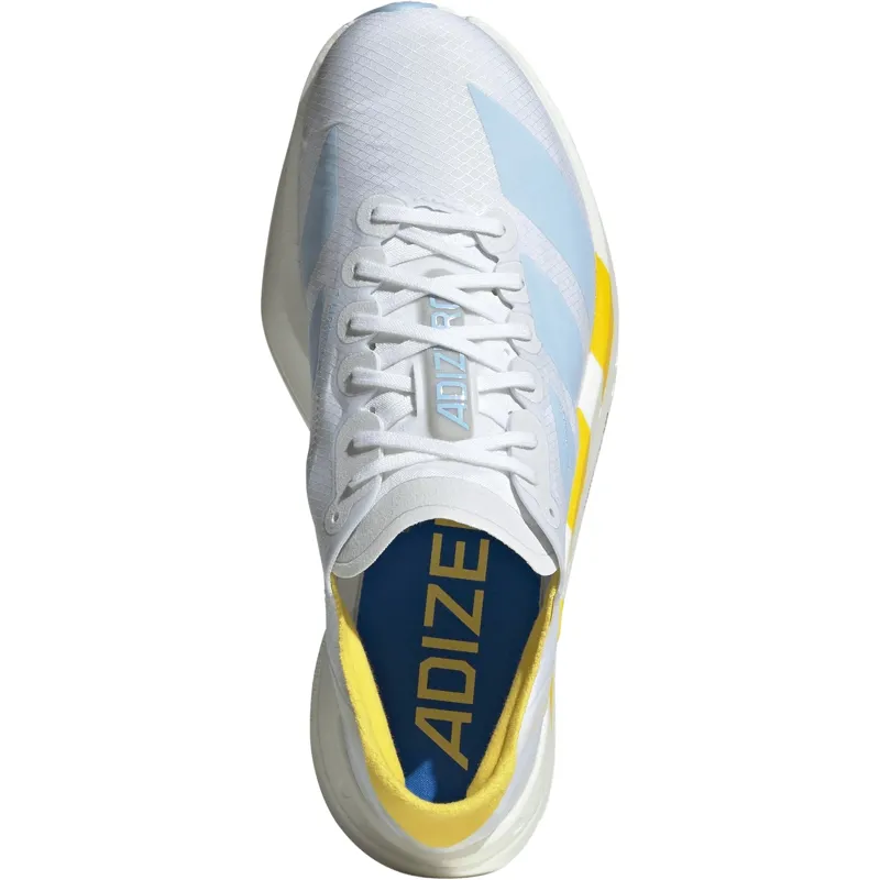 Adidas Adizero Adios Pro 4 Women's Running Shoes - White/Blue/Yellow-4