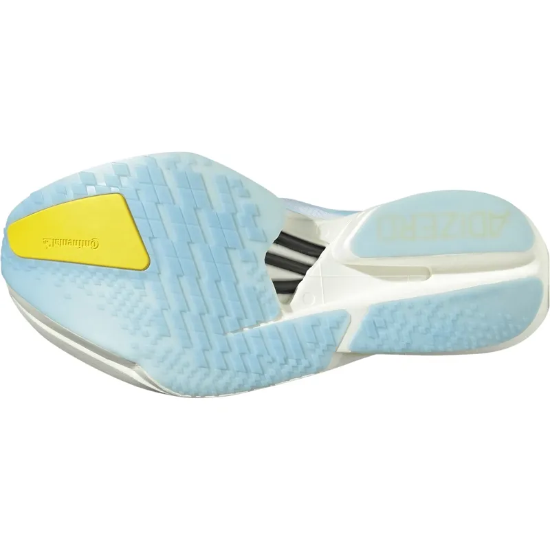 Adidas Adizero Adios Pro 4 Women's Running Shoes - White/Blue/Yellow-5