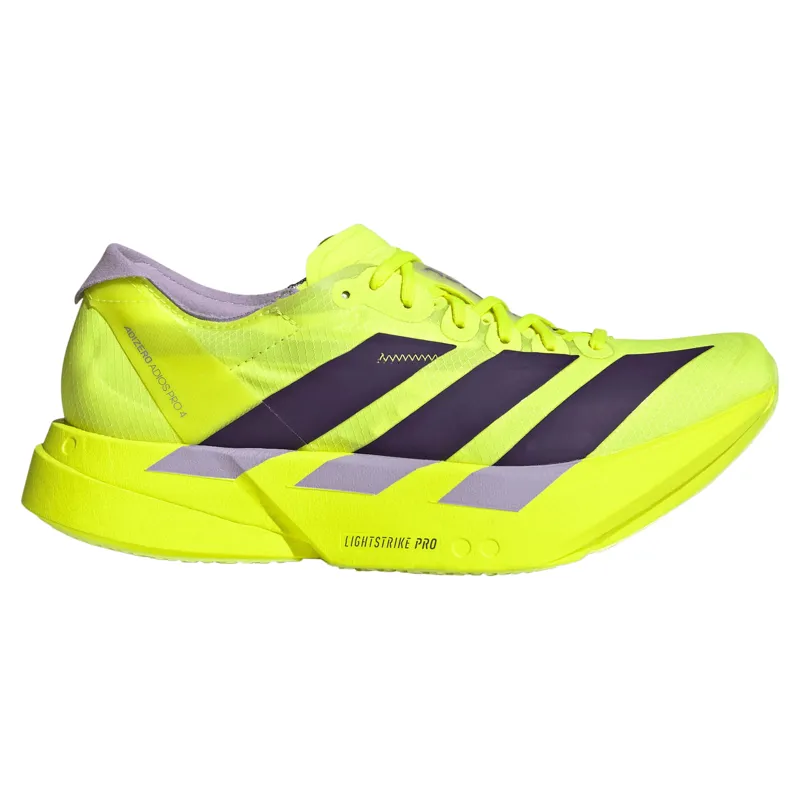 Adidas Adizero Adios Pro 4 Women's Running Shoes - Yellow/Plum/Plum