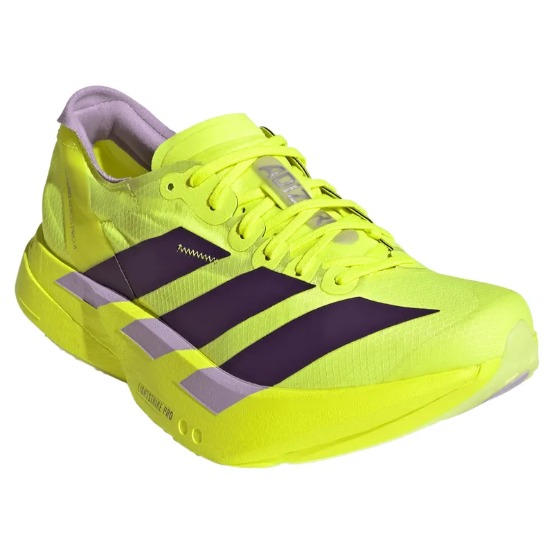 Adidas Adizero Adios Pro 4 Women's Running Shoes - Yellow/Plum/Plum-2