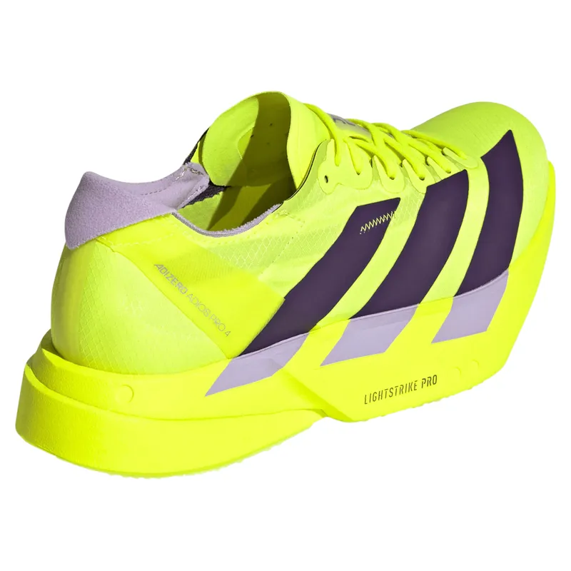 Adidas Adizero Adios Pro 4 Women's Running Shoes - Yellow/Plum/Plum-3
