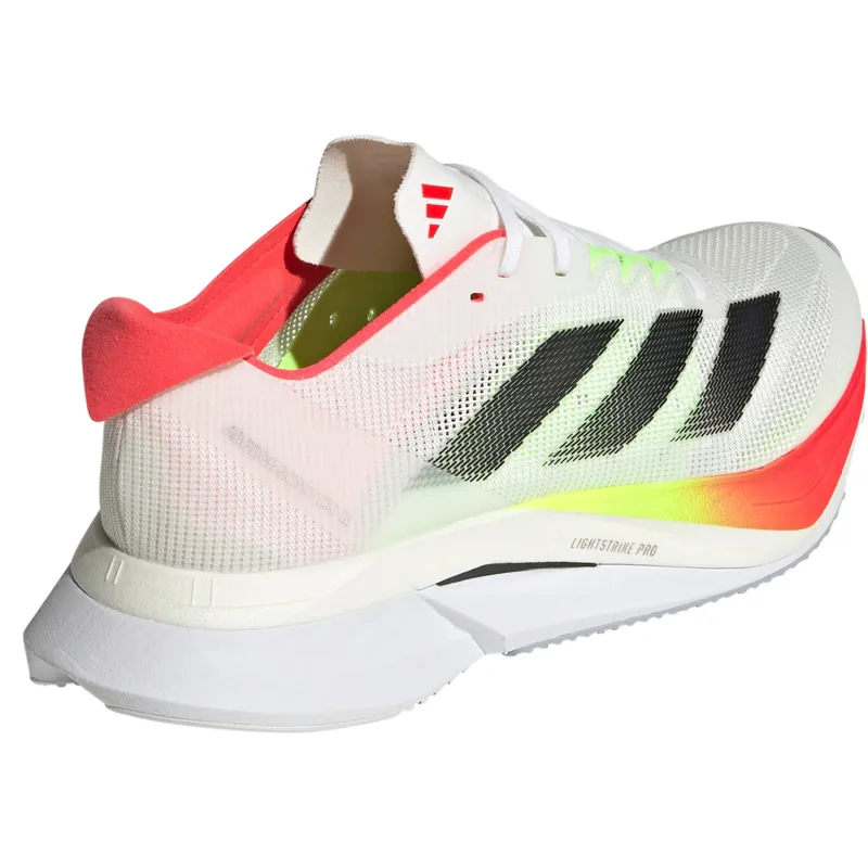 Adidas Adizero Boston 12 Women's Running Shoes - White/Black/Red-5