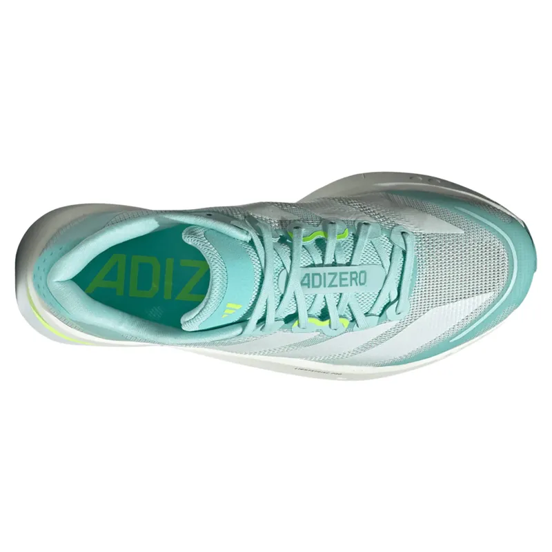 Adidas Adizero Boston 13 Women's Running Shoes - Aqua/Metallic/Lemon-2