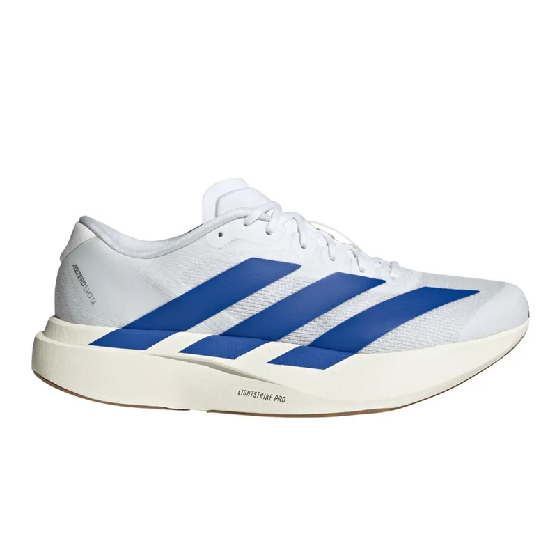Adidas Adizero EVO SL Men's Running Shoes - White/Blue/Ruby
