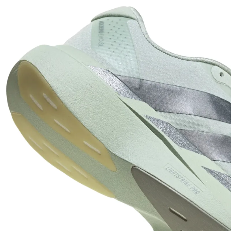 Adidas Adizero EVO SL Woven Women's Running Shoes - Jade/Grey Met.-7