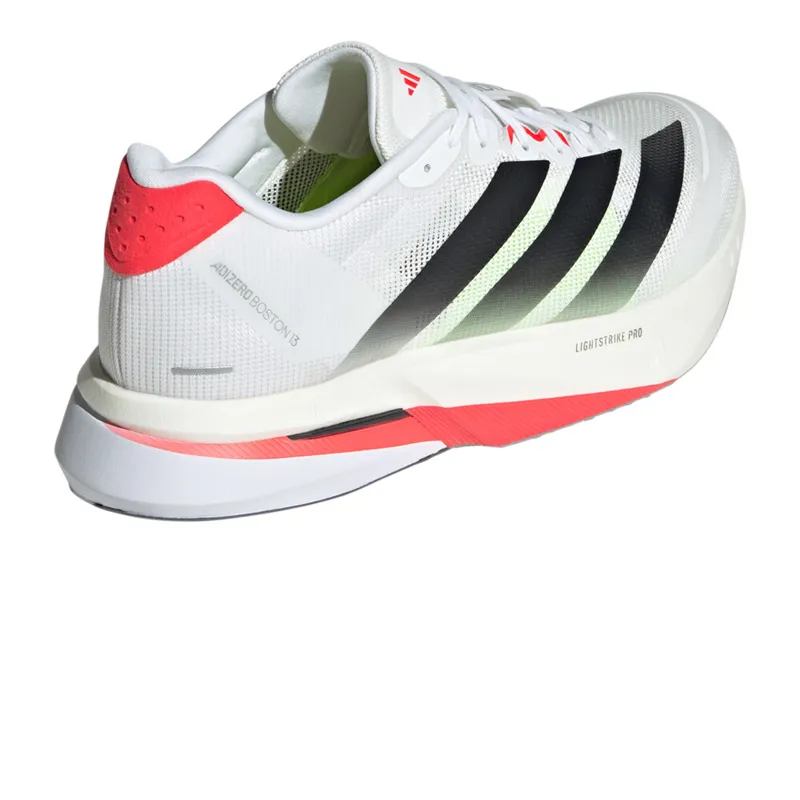 Adidas Boston 13 Men's Running Shoes - White/Black/Red-5