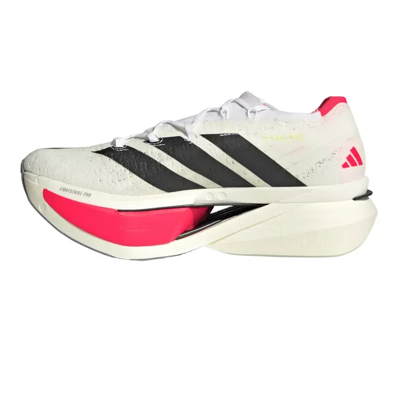 Adidas Prime X3 Strung Running Shoes in White/Black/Red-1