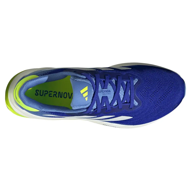 Adidas Supernova Solution 2 Men's Running Shoes - Blue/Metalic/Lemon-2