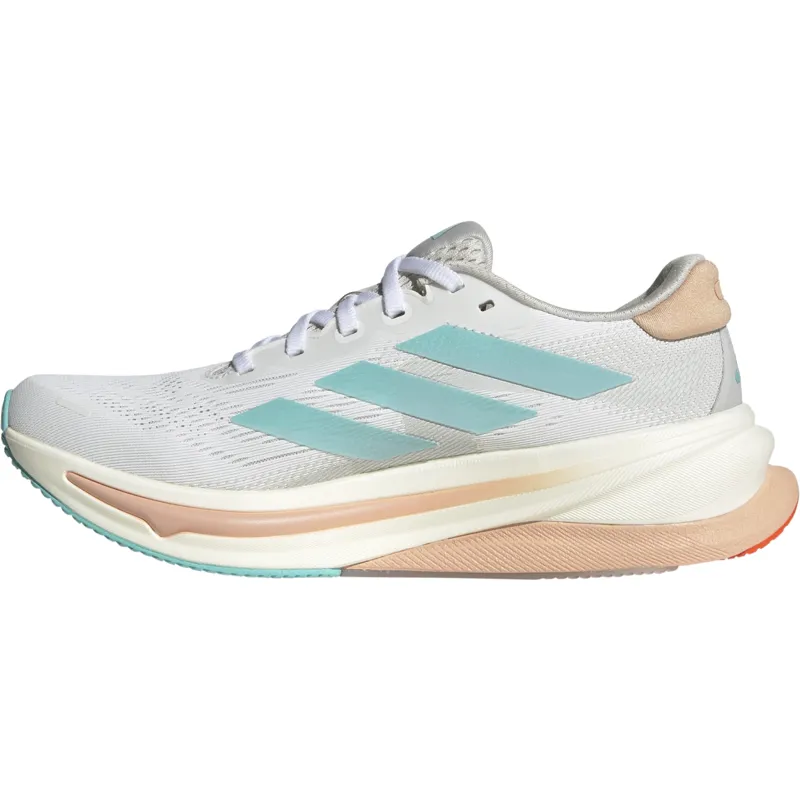 Adidas Supernova Solution 2 Women's Running Shoes - White/Aqua/Coral-1