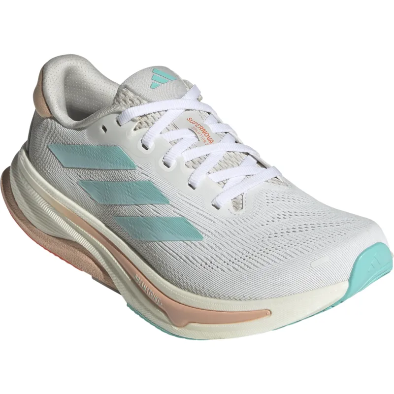 Adidas Supernova Solution 2 Women's Running Shoes - White/Aqua/Coral-2