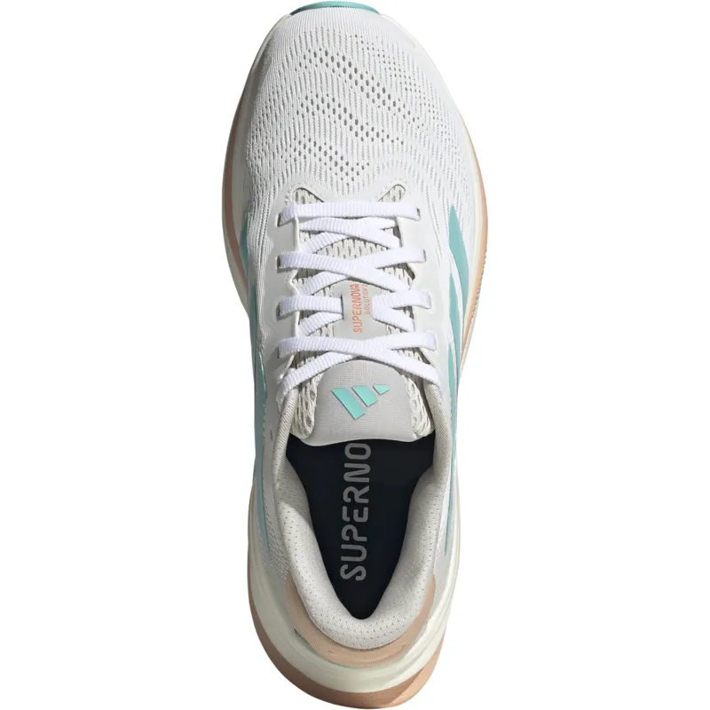 Adidas Supernova Solution 2 Women's Running Shoes - White/Aqua/Coral-4