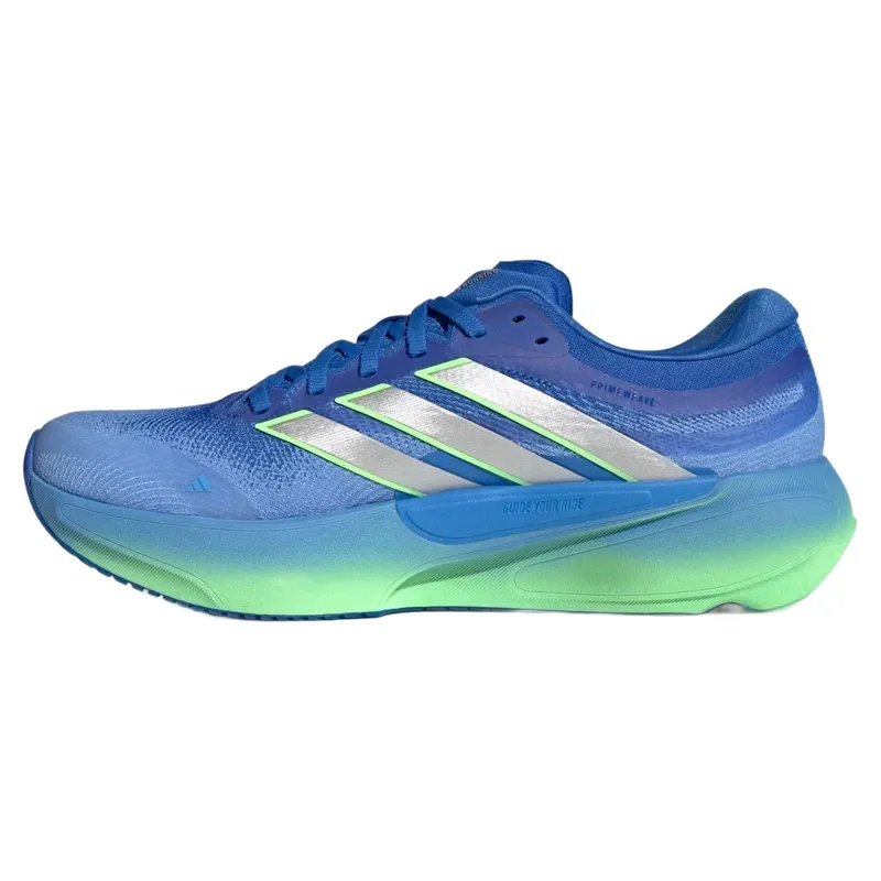 Adidas Supernova Solution 3 Men's Running Shoes in Blue/Silver/Lime-1