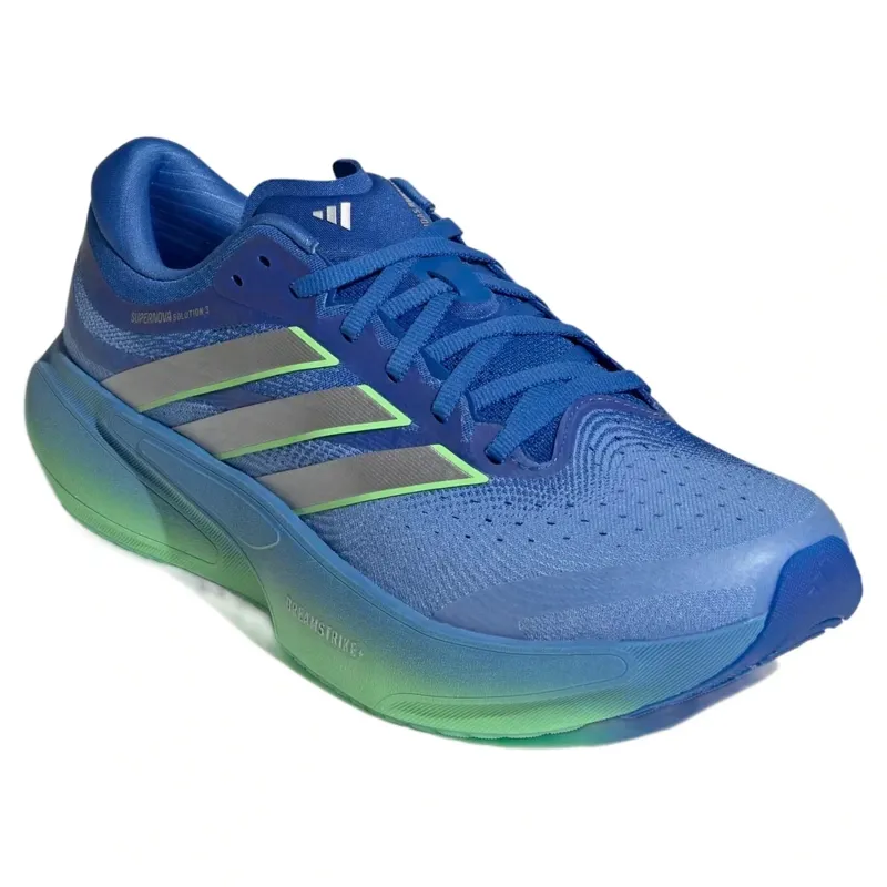 Adidas Supernova Solution 3 Men's Running Shoes in Blue/Silver/Lime-2