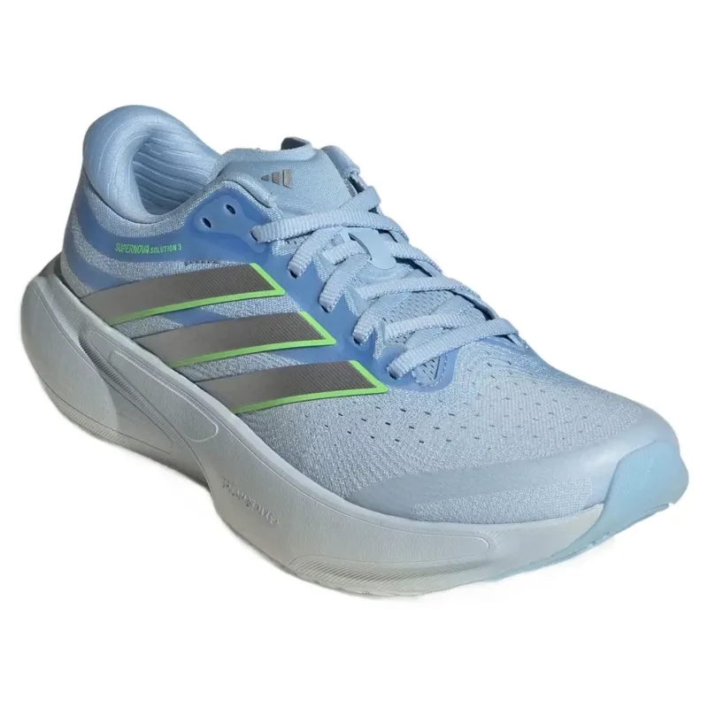 Adidas Supernova Solution 3 Women's Running Shoes - Sky/Silver/Lime-2