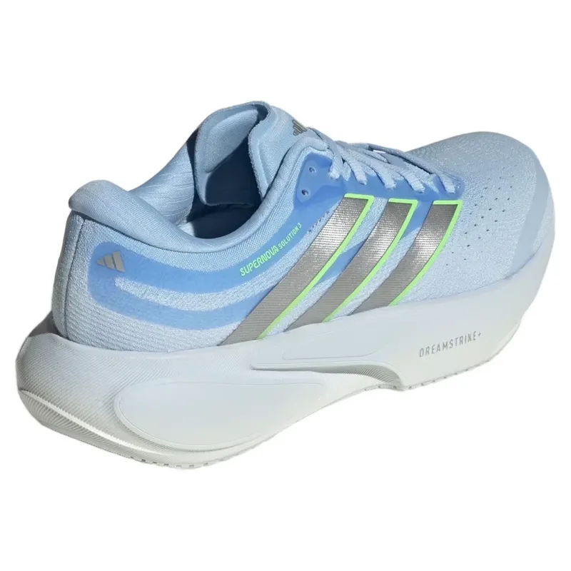 Adidas Supernova Solution 3 Women's Running Shoes - Sky/Silver/Lime-3