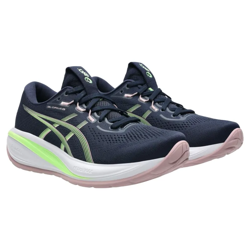 Asics Gel-Cumulus 28 Women's Running Shoes - Midnight/Illuminate Green-2