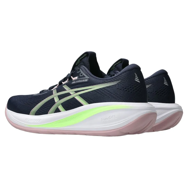 Asics Gel-Cumulus 28 Women's Running Shoes - Midnight/Illuminate Green-3