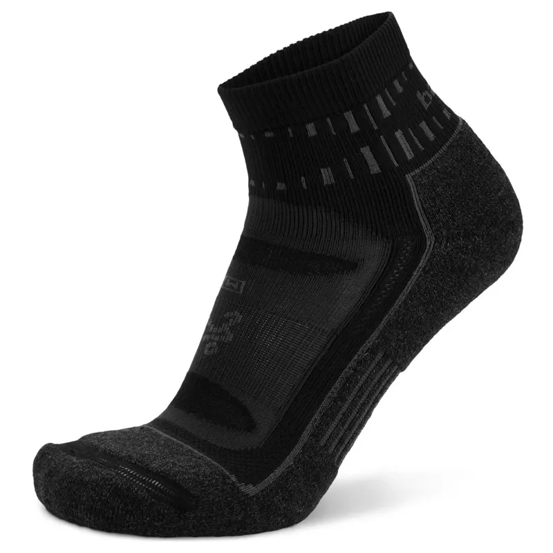 Balega Blister Resist Quarter Running Socks - Grey/Black