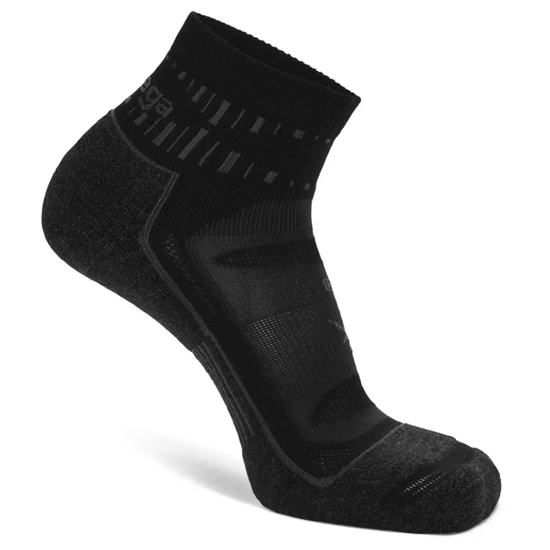 Balega Blister Resist Quarter Running Socks - Grey/Black-1