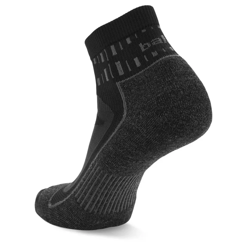 Balega Blister Resist Quarter Running Socks - Grey/Black-2