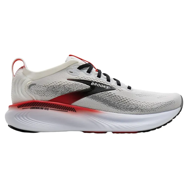 Brooks Adrenaline GTS 25 Men's Running Shoes - White/Black/Red