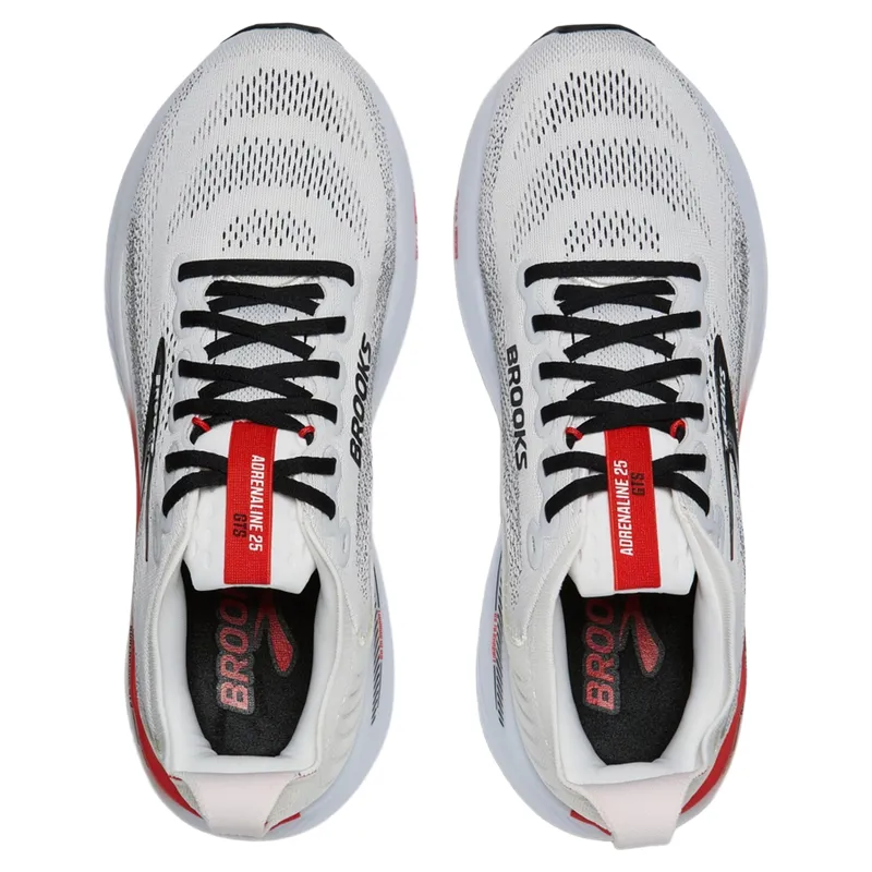 Brooks Adrenaline GTS 25 Men's Running Shoes - White/Black/Red-3