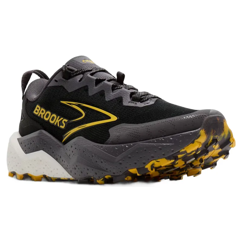 Brooks Caldera 8 Men's Trail Running Shoes - Black/Rabbit/Zest-2