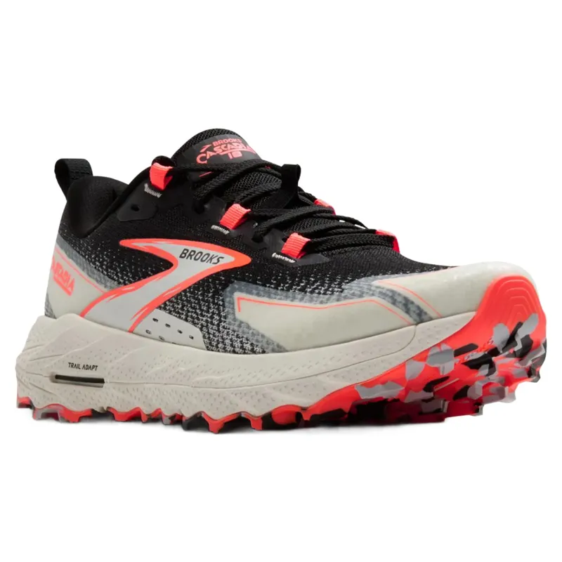 Brooks Cascadia 18 Women's Trail Running Shoes - Black/Blue Wash/Flame-1