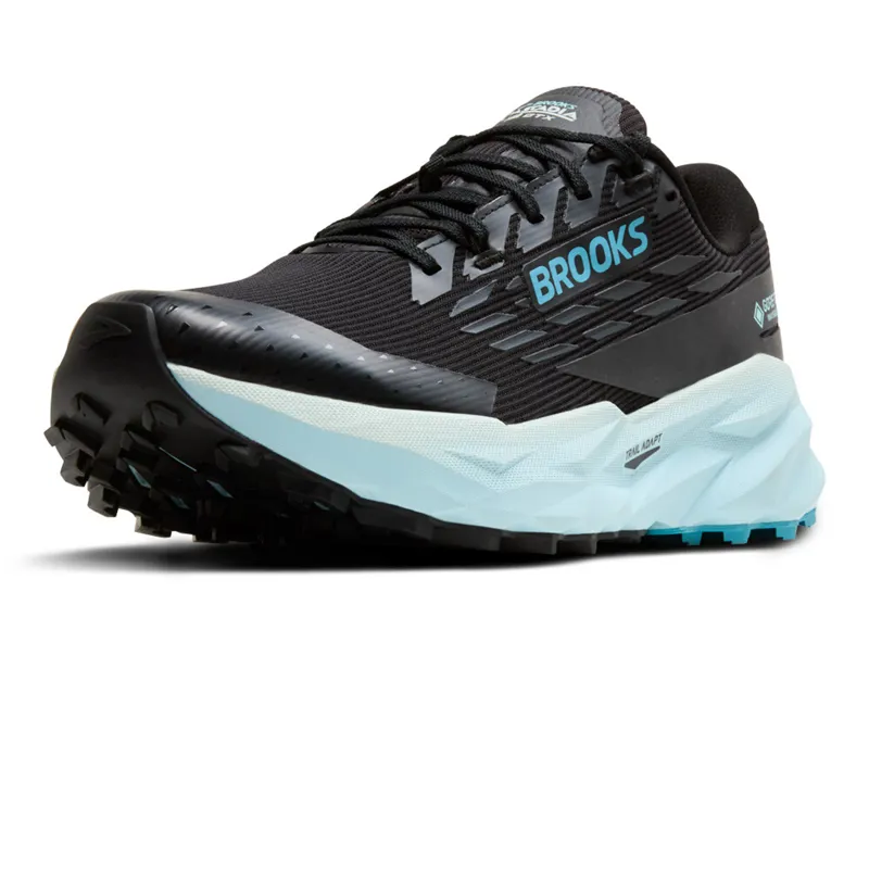 Brooks Cascadia 19 GTX Women's Trail Running Shoes - Black/Ebony/Blue-5