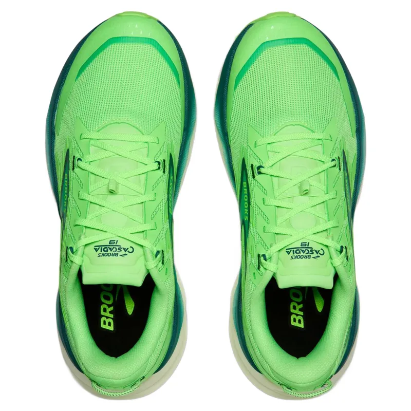 Brooks Cascadia 19 Men's Trail Running Shoes - Gecko/Atlantic Deep-4