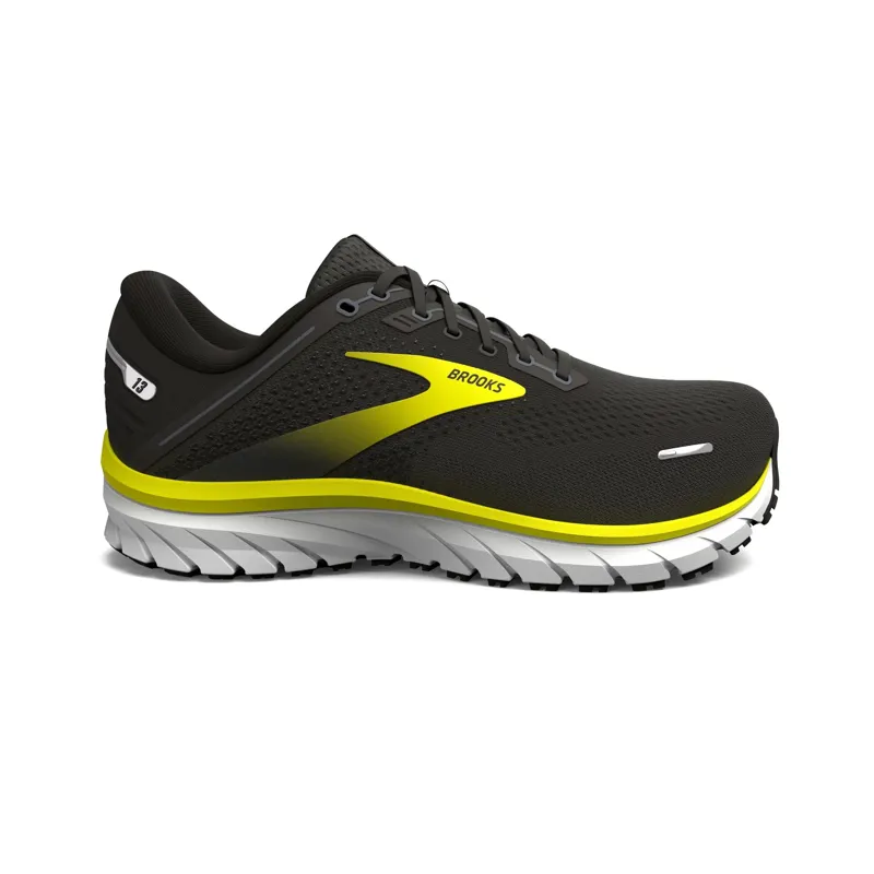 Brooks Defyance 13 Men's Running Shoes - Black/Yellow/White