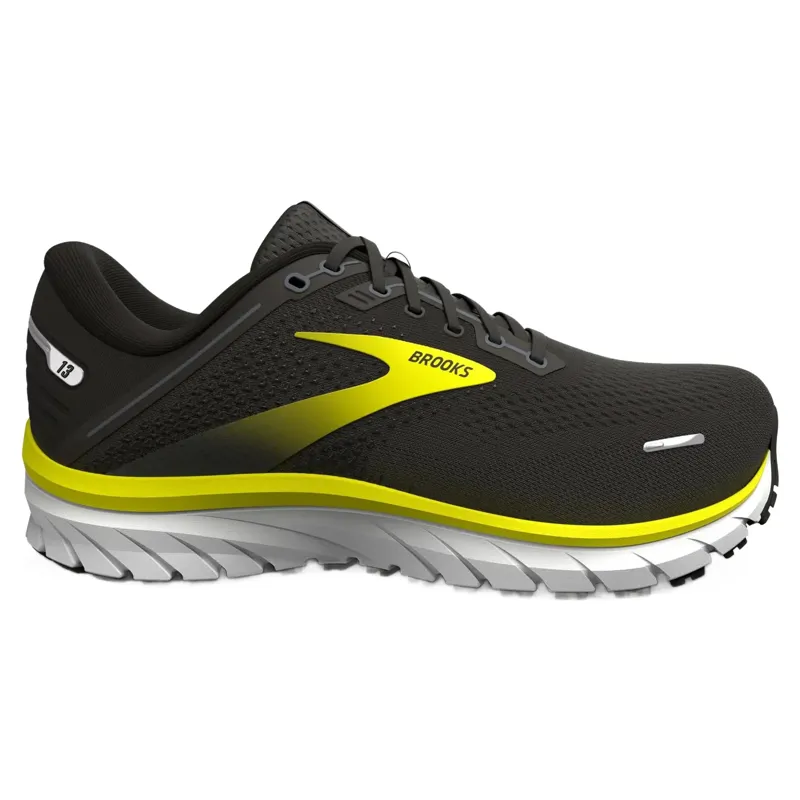 Brooks Defyance 13 Men's Running Shoes - Black/Yellow/White