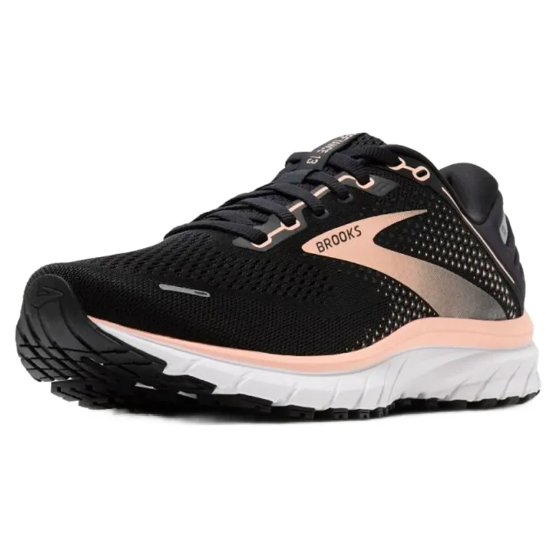 Brooks Defyance 13 Women's Running Shoes - Black/Peach/White-5
