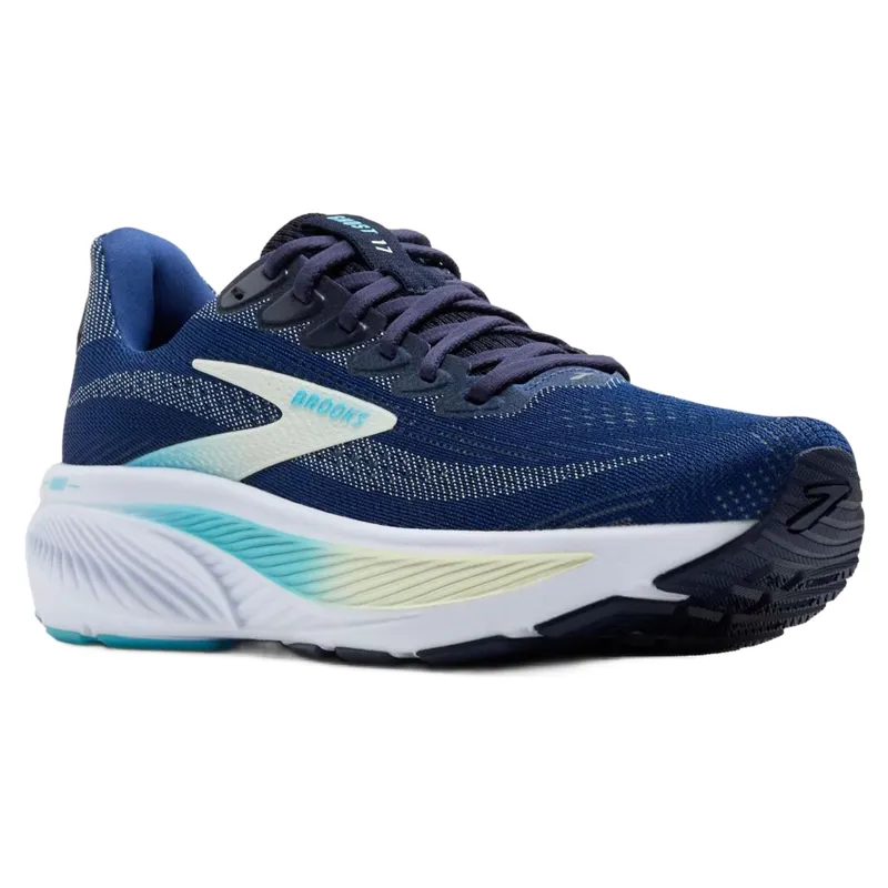 Brooks Ghost 17 1D Wide Women's Running Shoes - Navy/Green/Turquoise-2