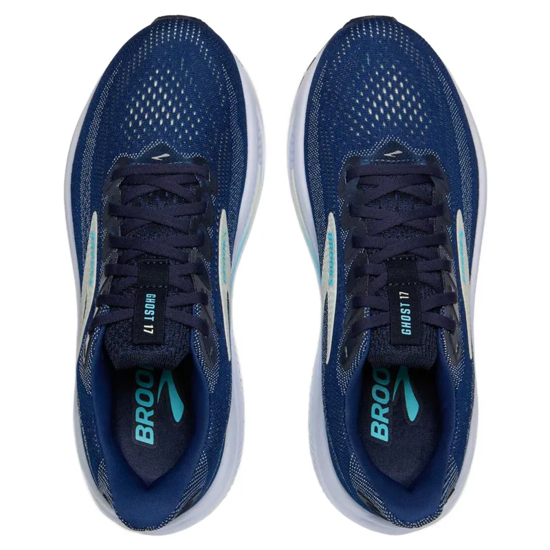 Brooks Ghost 17 1D Wide Women's Running Shoes - Navy/Green/Turquoise-4