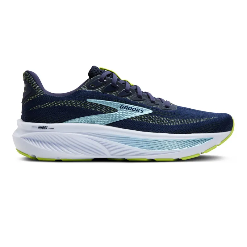 Brooks Ghost 17 2E Men's Running Shoes - Peacoat/Lime/Blue